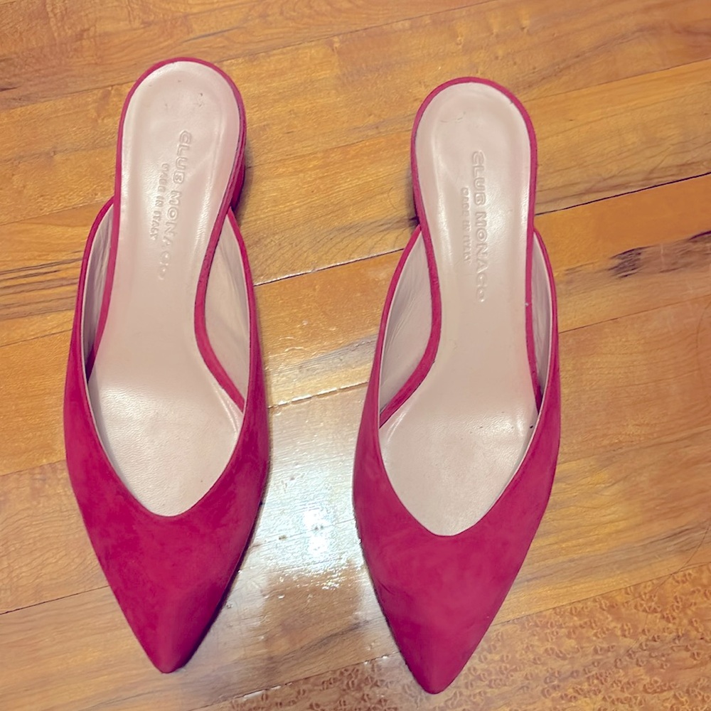 Hot pink Club Monaco mules